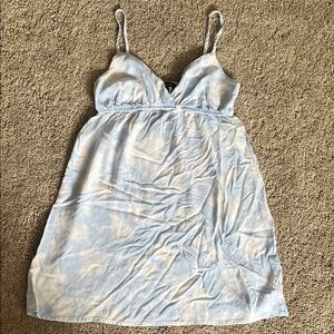 Kendall & Kylie light blue and white tie dye pattern dress